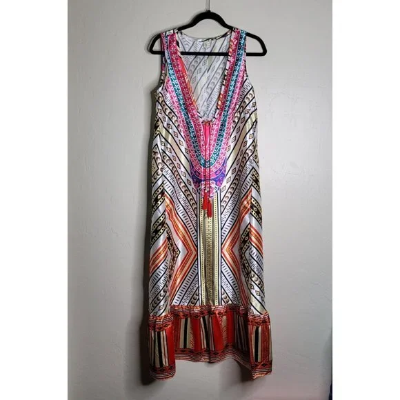 boho tribal print dress Boho Tribal Print Midi Dress Wholesale